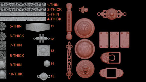 PRINCE OF PERSIA ACCESSORIES NO ARMOR 3D PRINT- STL+ZTL