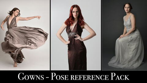 x166 Elegant  Gowns - Pose Reference Pack