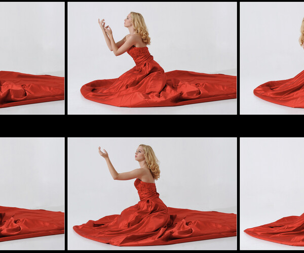 ArtStation - x111 Red Gowns - Pose Reference Pack | Resources