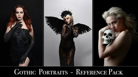 x130 Gothic Portraits - Pose Reference Pack