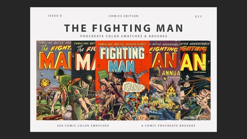 The Fighting Man Comic Series Procreate Brushes