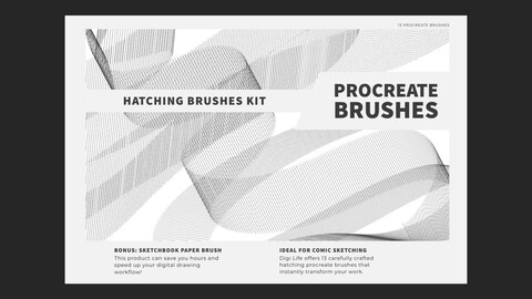 Hatching & Lines Procreate Kit