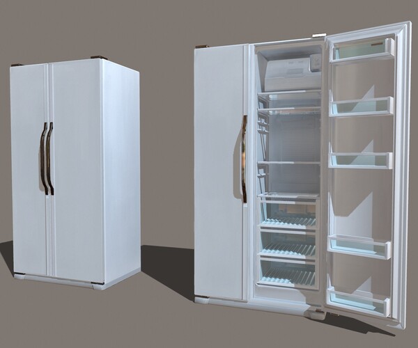 ArtStation Double door fridge Game Assets