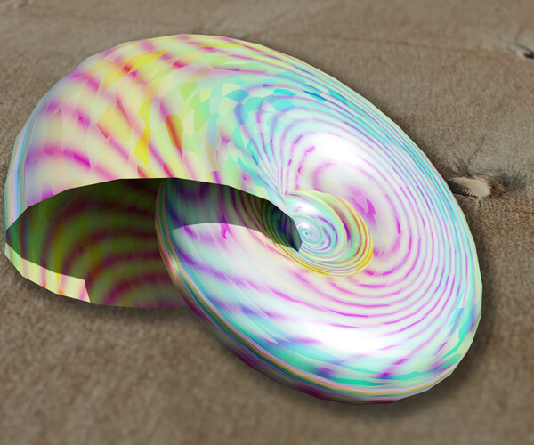 ArtStation Sea Shell (Seashell) Generator for Blender Geometry Nodes Resources