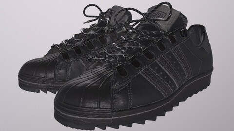 ADIDAS WINTER SUPERSTAR SHOES low-poly