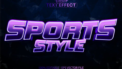 Sport text effect, editable sports style text and game text style