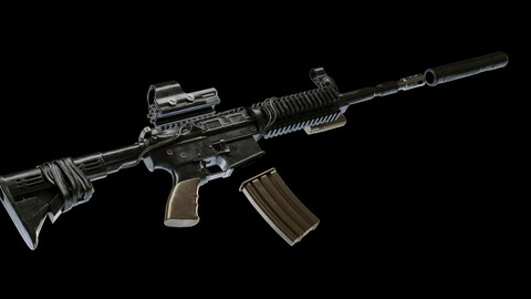 M4A1 Rifle - Rigged and Animated