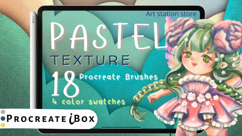 Pastel texture Procreate brushes | ProcreateiBox