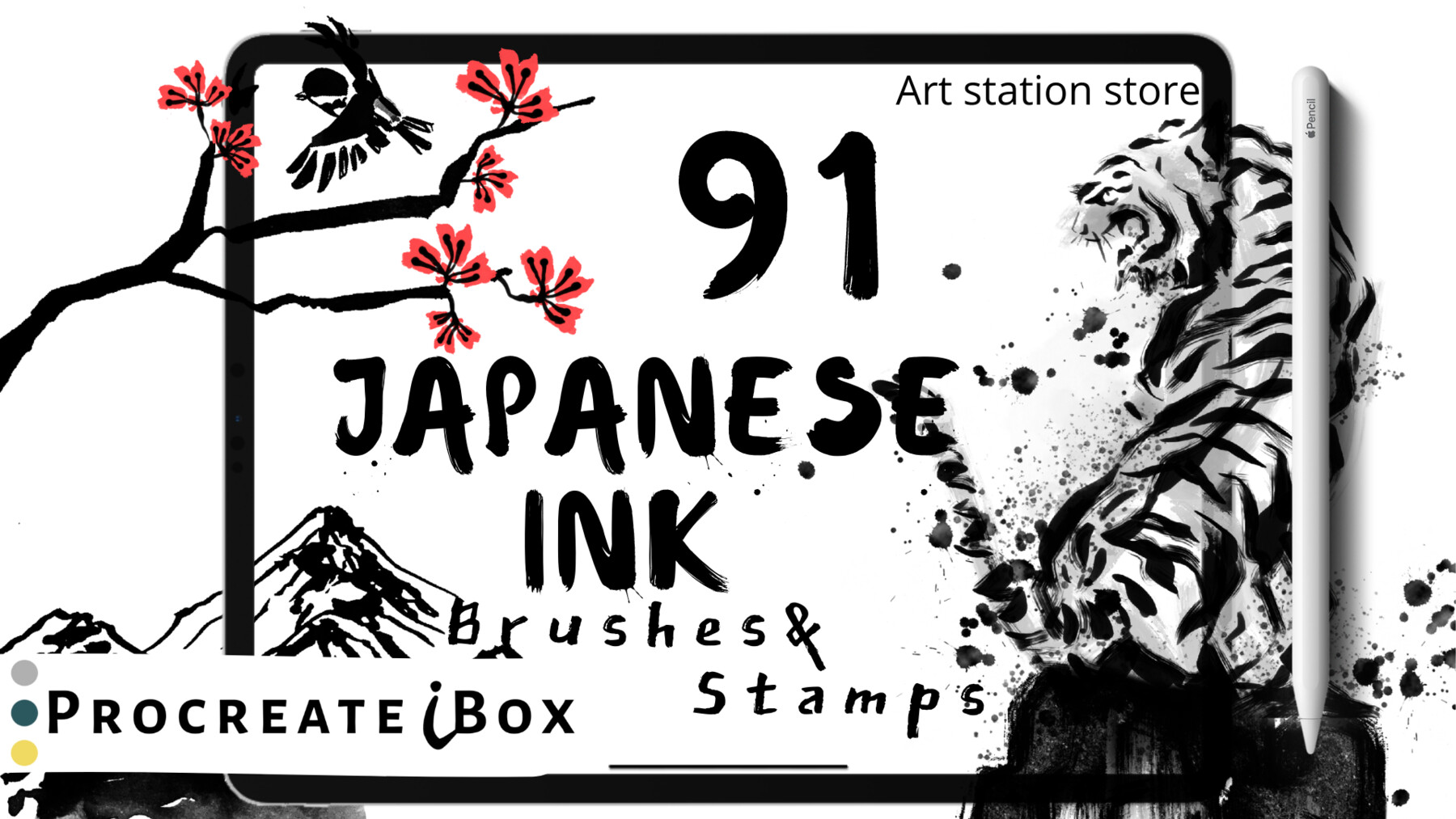 japanese ink brush procreate free