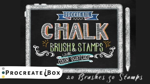 Chalk texture Procreate brushes & stamps | ProcreateiBox