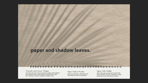 Paper & Shadow Leaves Procreate Kit