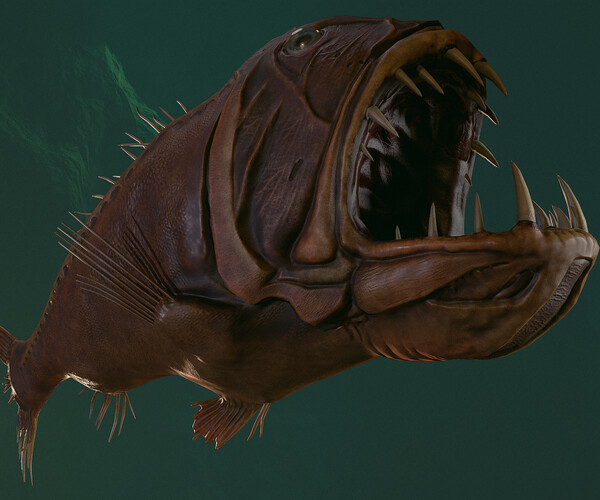 ArtStation - Fish Monster - Sabertooth | Game Assets