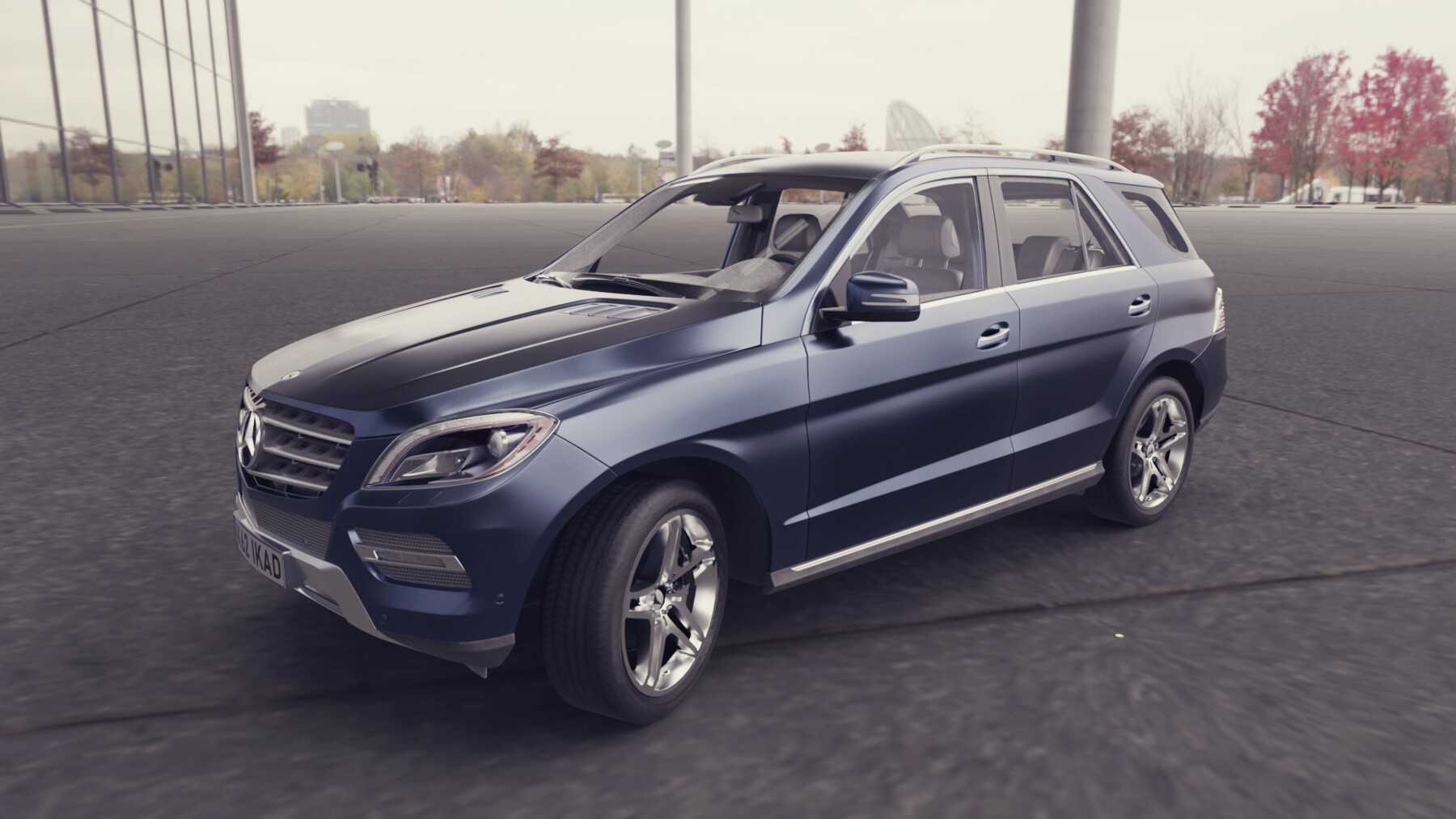 ArtStation - Blue car mercedes benz mL | Resources