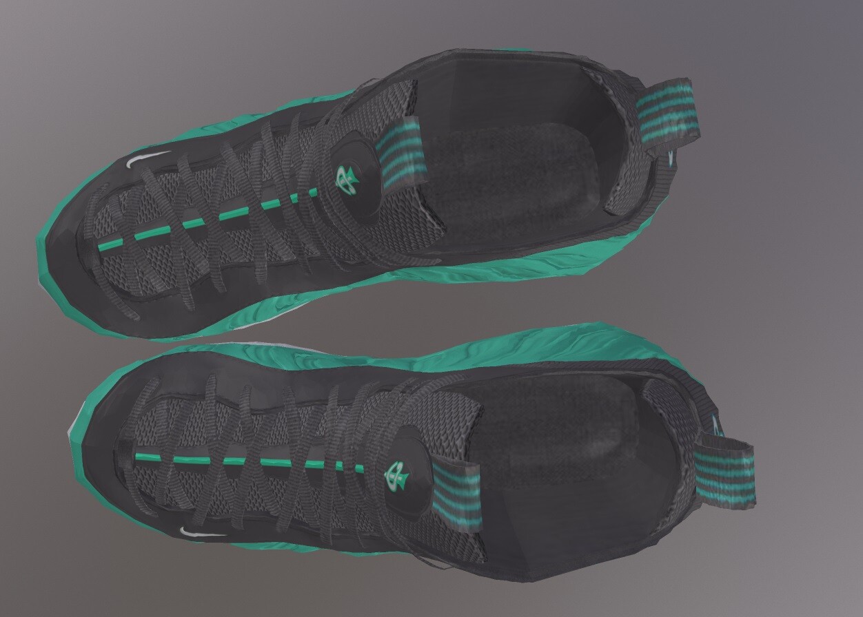 ArtStation - NIKE AIR UPTEMPO x SUPREME SHOES low-poly PBR