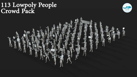 Crowd Set-06 113 Lowpoly People