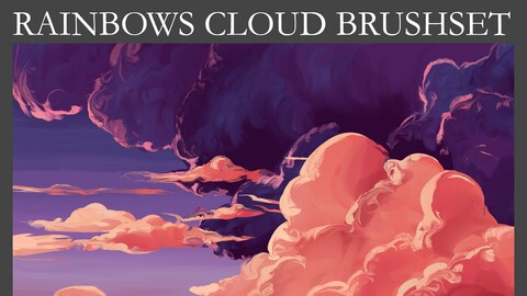 Rainbows cloud brushset for AdobePhotoshop