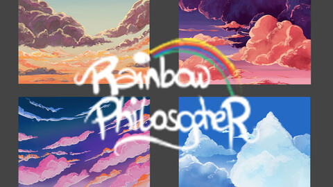 10 handpainted sky backgrounds for commercial use