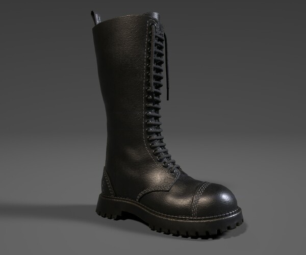 ArtStation Grinders Boots Stag HIGH Game Assets