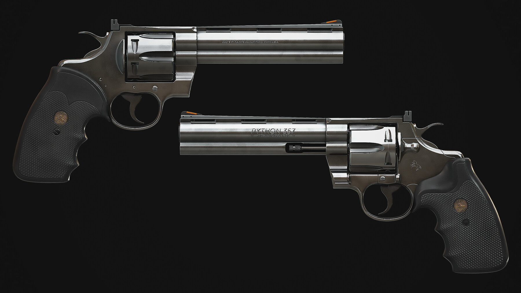 ArtStation - Colt Python | 3D Model | Game Ready | PBR | Game Assets
