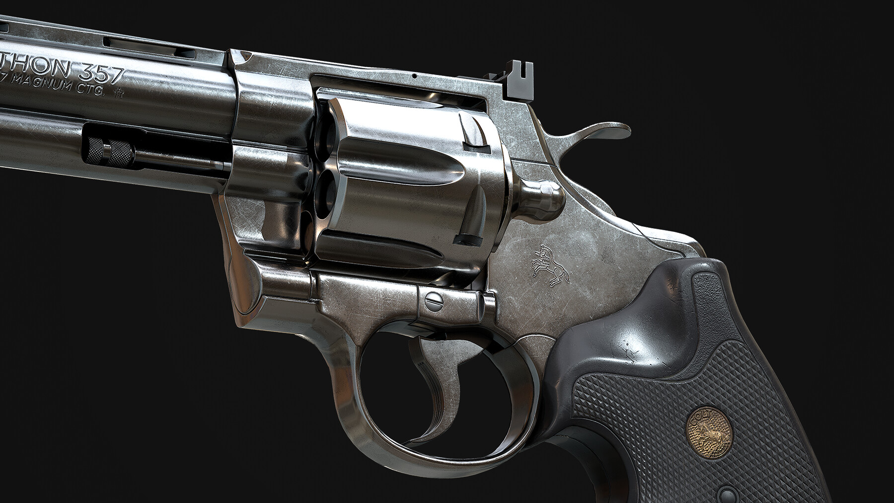 ArtStation - Colt Python | 3D Model | Game Ready | PBR | Game Assets