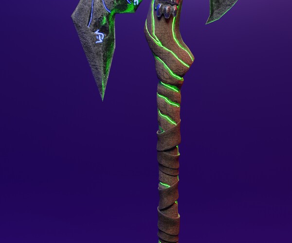 ArtStation Magic axe Game Assets