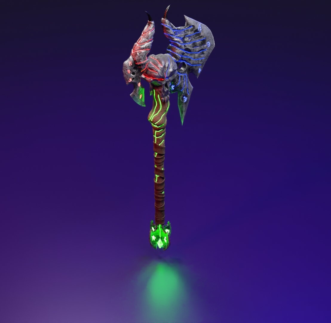 ArtStation Magic axe Game Assets