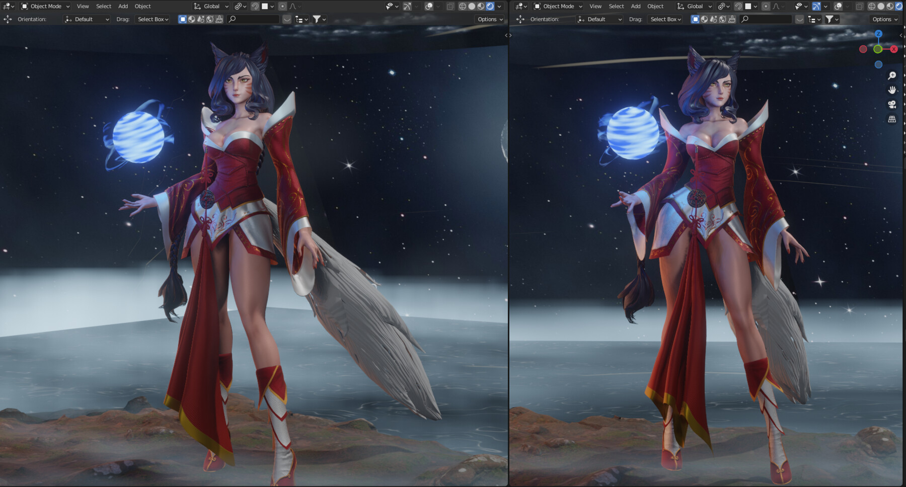 Flycat Fly Ahri Character Modeling Blender 3 0 Full Process Video