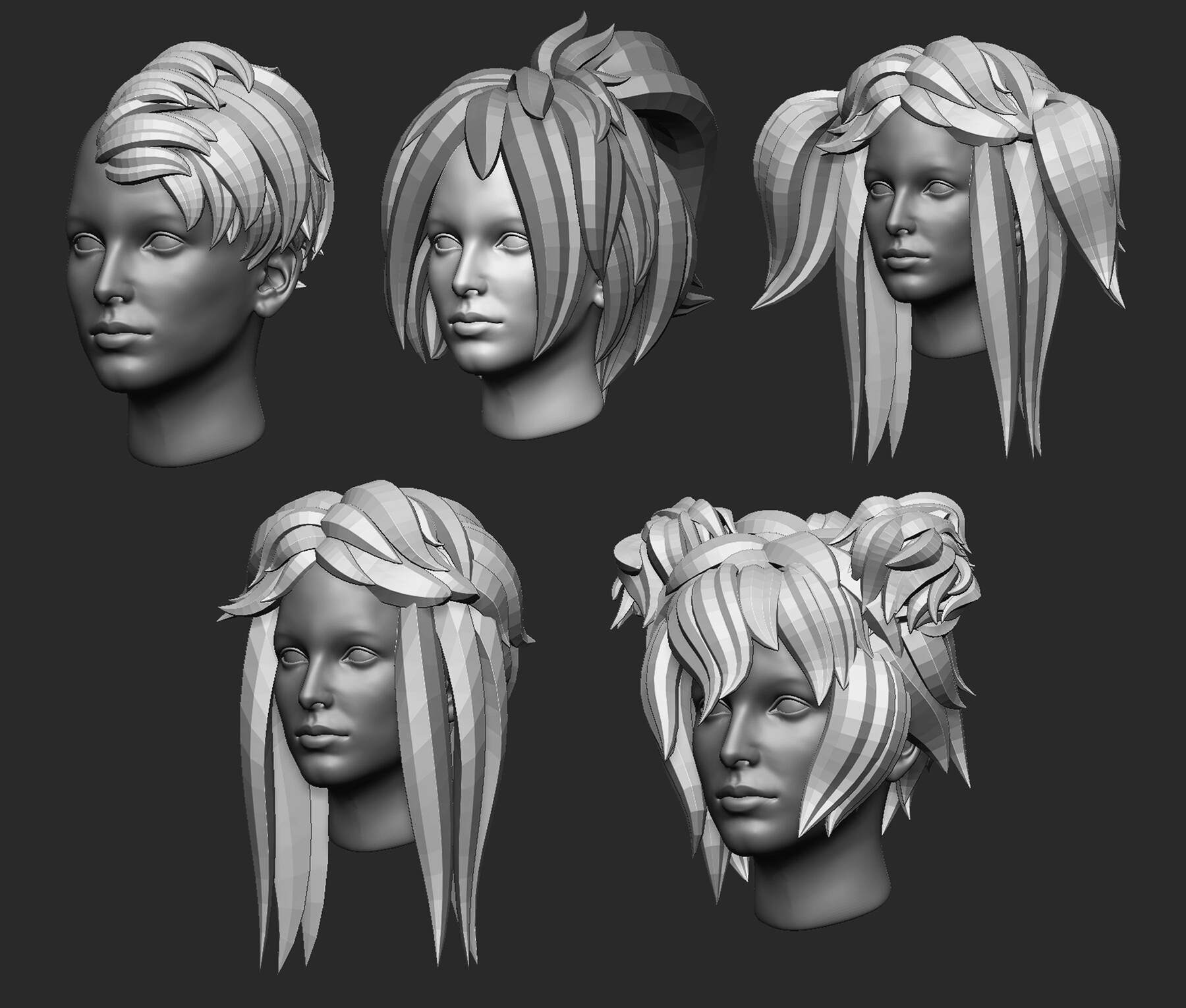how to make anime hair in zbrush
