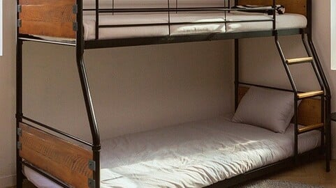 Buried Combi-type bunk bed