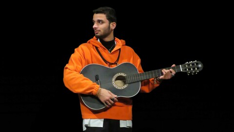 Guitar and young man