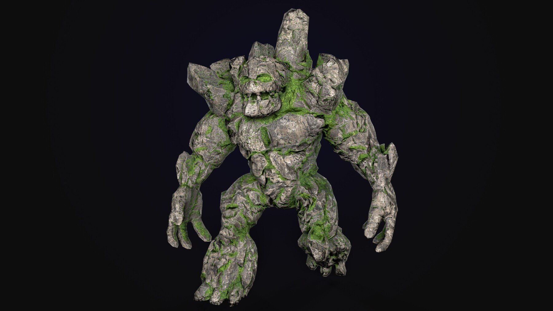 ArtStation - Stone Golem Lava Stone Ice Iron Low-poly 3D model | Game ...