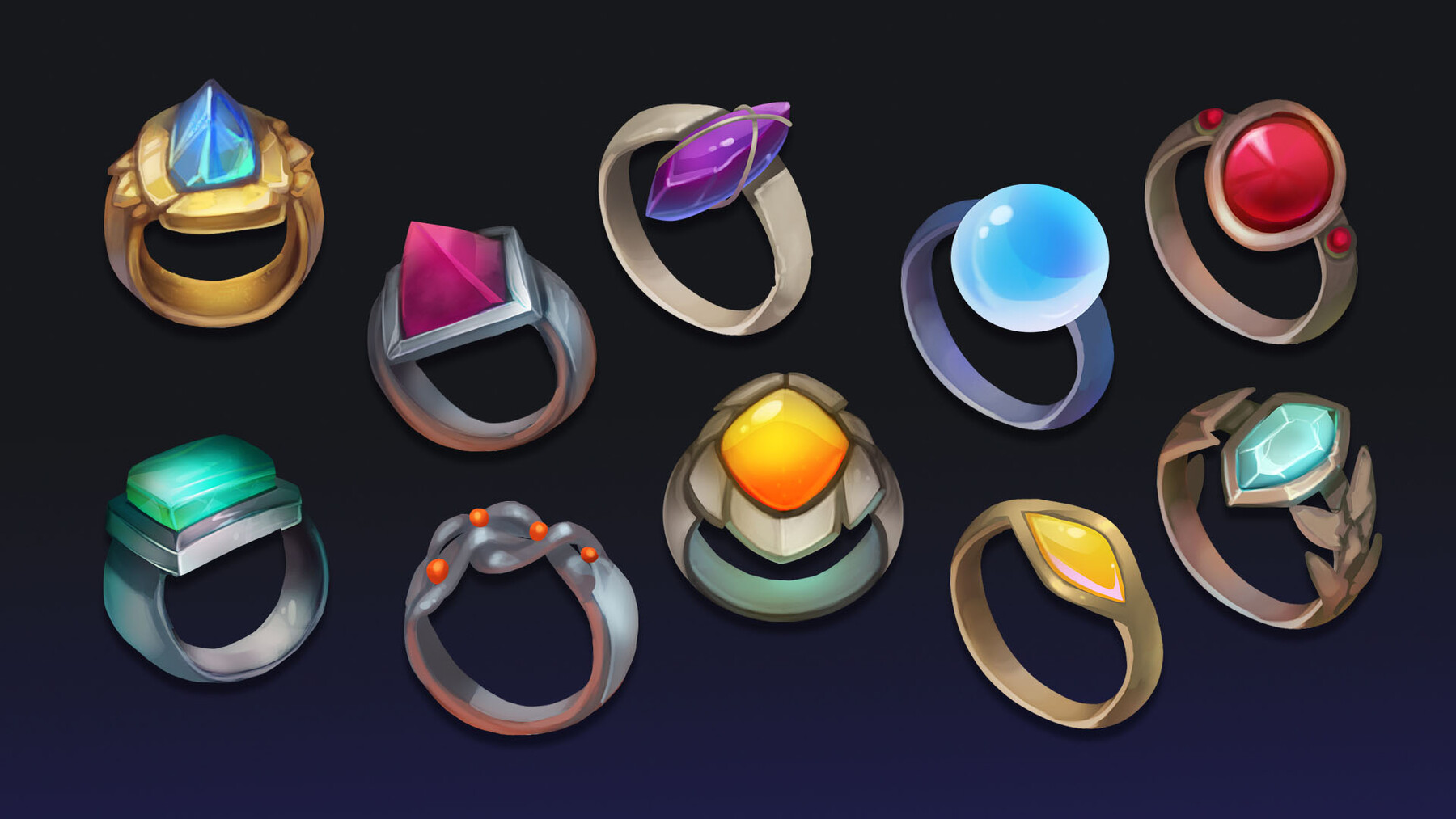 Rings and Jewelry Game Icons