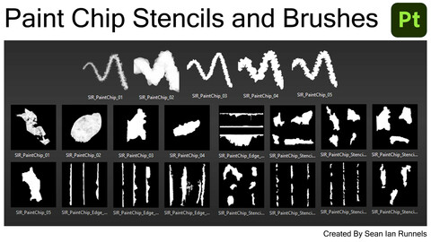 Paint Chip Stencils and Brushes Vol.1