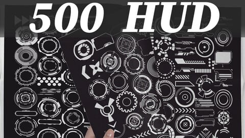500 HUD png (8k) vol.1