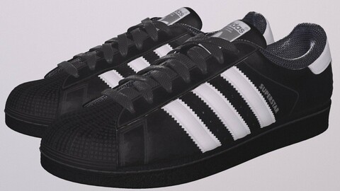 ADIDAS SUPERSTAR SHOES low-poly