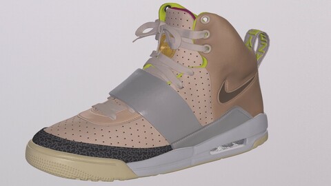 nike air yeezy 1 net mens tan