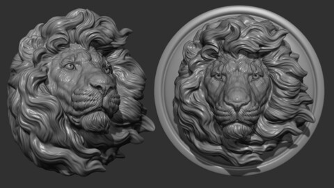 ArtStation - Lion head without a grin | Resources