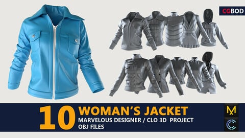 Woman clothing/10 Type of Jacket/Marvelous Designer
