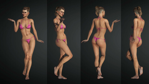 Realistic Female Rigged Game Ready