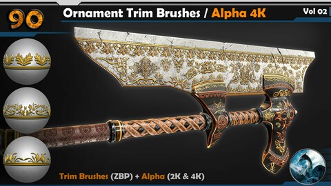 90 Ornament Trim Brushes Vol 02
