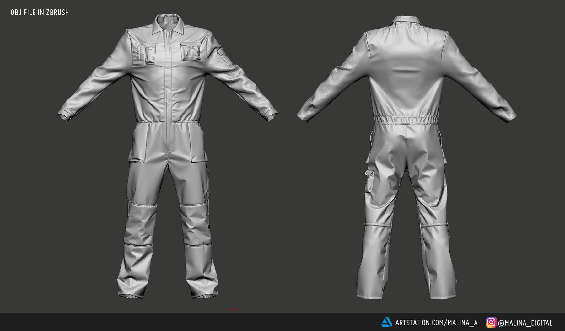 ArtStation - Men's jumpsuits pack 3 in 1. Marvelous Designer/Clo3D ...