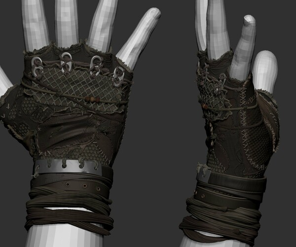 ArtStation - Video Tutorial Complex Clothes Gloves Zbrush | Tutorials