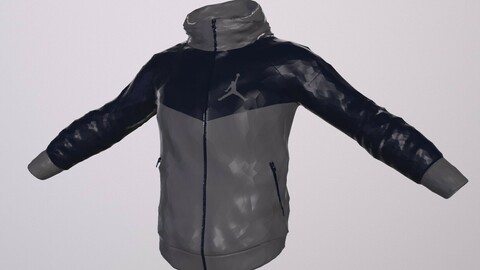 NIKE AIR JORDAN ZIP HOODIE low-poly PBR