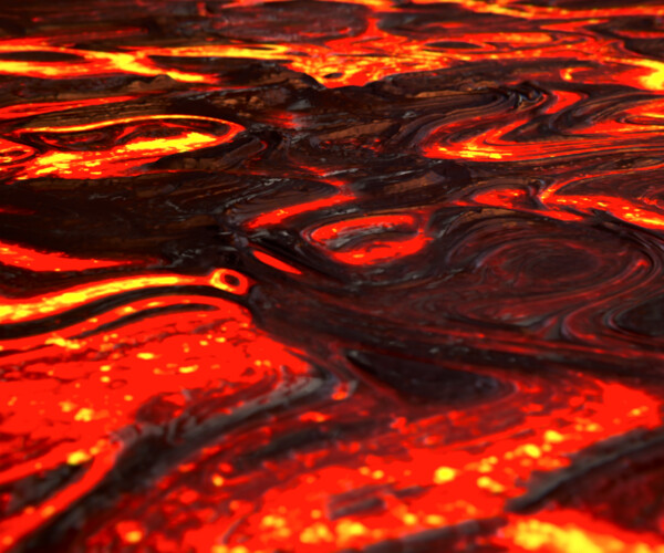 ArtStation - Lava ground stylised / semi - SBSAR / SBS | Resources