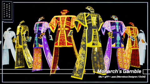 Full Outfit - Monarch's Gamble - Marvelous Designer / Clo3d