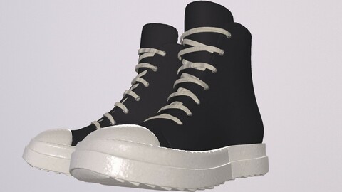 RICK OWENS RAMONES SHOES low-poly PBR