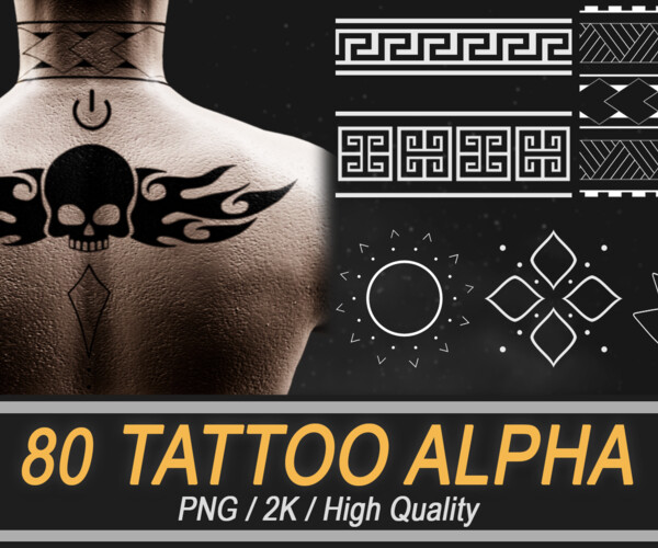 ArtStation - 70 4K HAND DRAW DARK TATTOO AND PRINT - HIGH END QUALITY RES -  (ALPHA & TRANSPARENT) - VOL74 | Brushes