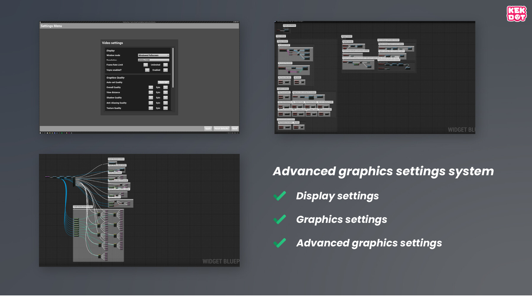 Advanced Settings Menu in Blueprints - UE Marketplace