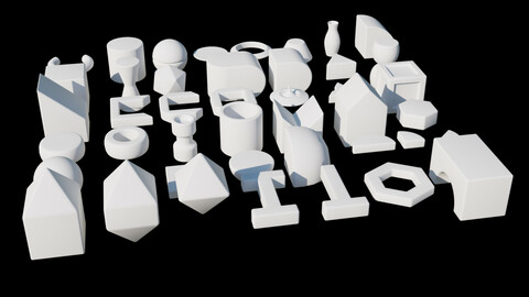 Simple 3d models asset pack