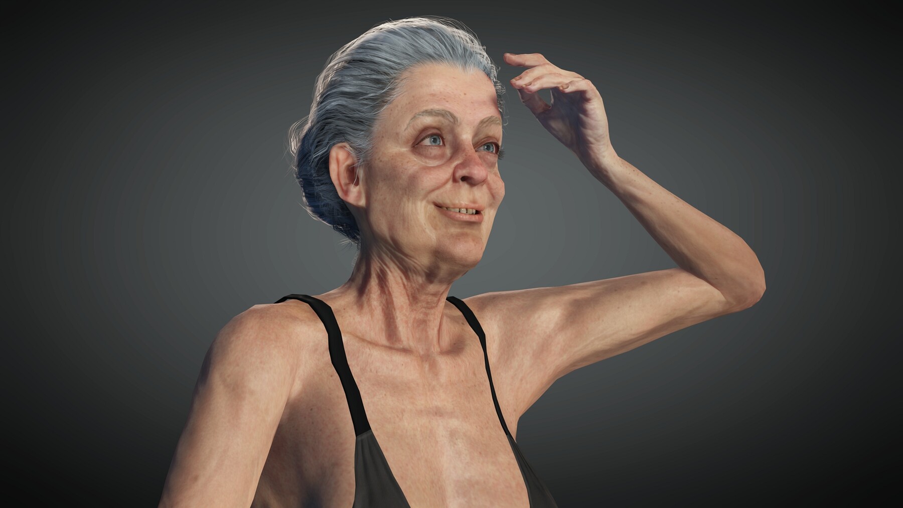 ArtStation - Realistic 3D Model of a Vibrant 70-Year-Old Woman in